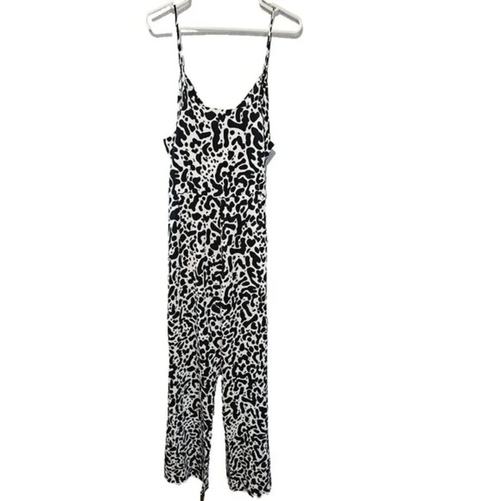 Lita by Ciara Revolve Tie Front Jumpsuit In King Cheetah‎ Print Size XXL New